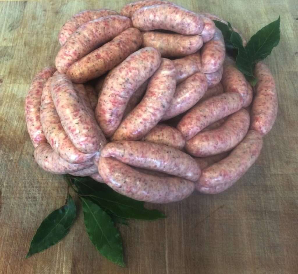 Salcombe sausages at Colemans Butchers