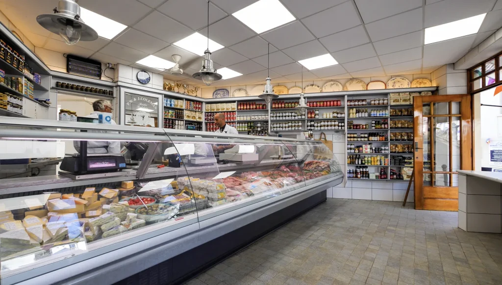 Colemans Butchers shop interior and counter
